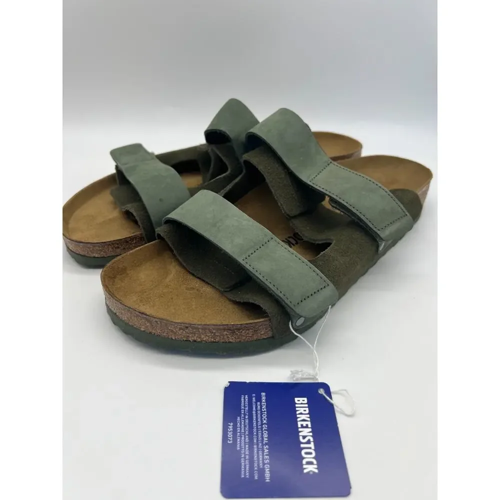 Birkenstock Uji Nubuck-Suede Leather Thyme Sandal Men’s Size 13 New